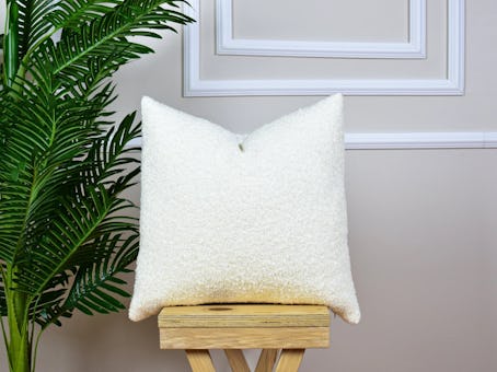 Anyone wondering what is vanilla girl aesthetic on TikTok will like this white throw pillow. 