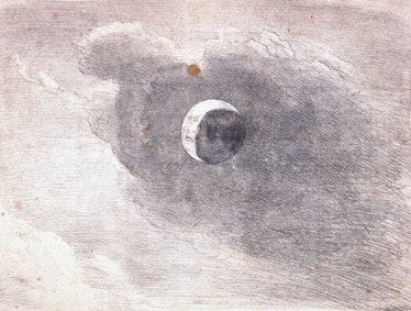 a drawing of the moon during an eclipse