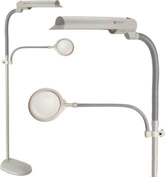 OttLite 18w EasyView Standing Floor Lamp With Magnifier Attachment