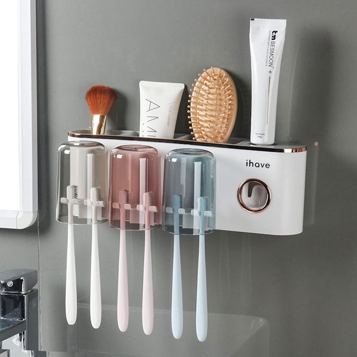 iHave Automatic Toothpaste Dispenser & Toothbrush Holder 