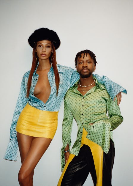 Joan Smalls and Thompson, in looks from the Theophilio spring/summer 2023 collection. 