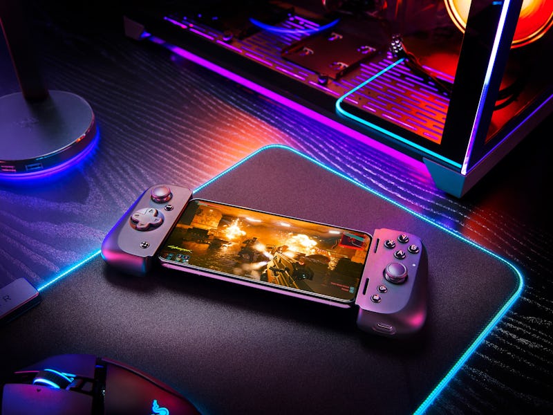 The Razer Kishi V2 on a phone.