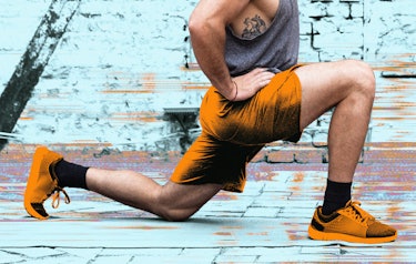 A man doing the ultimate at-home bodyweight leg workout