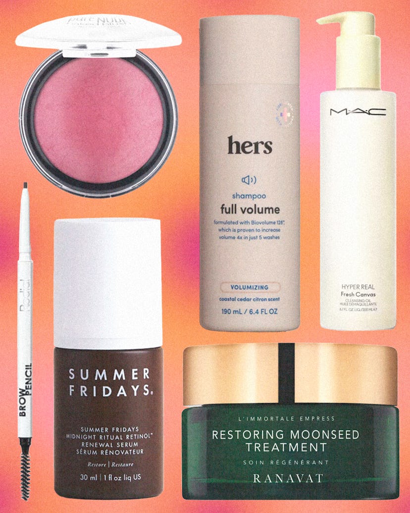 A collage of the most anticipated beauty launches of 2023, with brands like hers, Summer Fridays, an...