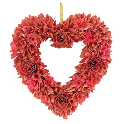 Pink floral wreath, perfect for Valentine's Day decor