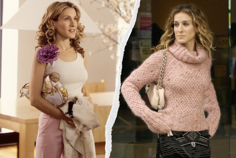 hannah on X: Carrie Bradshaw carrying the classic version of the Gucci top  handle bag during season two (episode 1 and episode 15)   / X