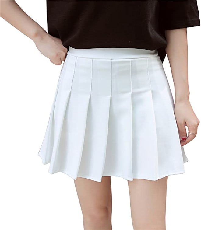 Hoerev High Waist Pleated Tennis Skirt
