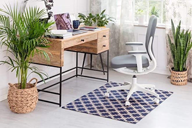 If you're looking for pretty chair mats for carpet, check out this cute patterned chair mat to add a...