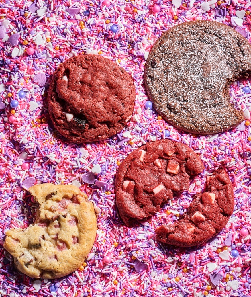 Insomnia Valentine's Day 2023 cookies include red velvet.