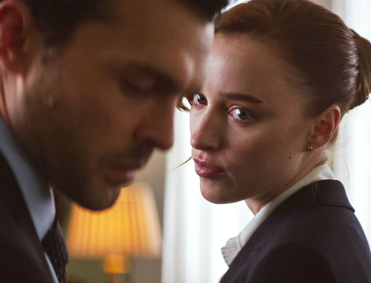 A still from the movie 'Fair Play' starring Phoebe Dynevor and Chloe Domont