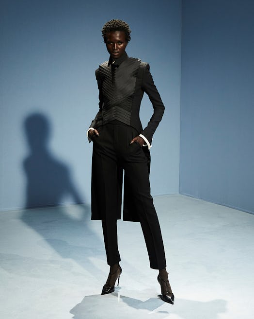 a look from haider ackermann for jean paul gaultier couture spring 2023