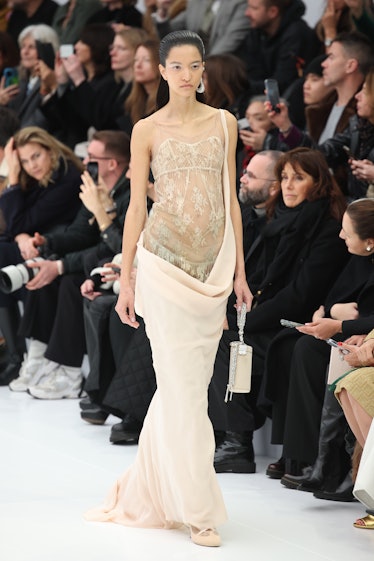 A model walks the runway during the Fendi Couture Haute Couture Spring Summer 2023 show as part of P...