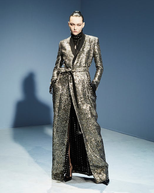 A look from haider ackermann for Jean Paul Gaultier spring 2023 couture