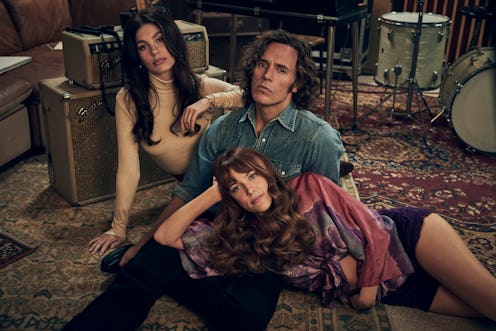 L-R): Camila Morrone (Camila Dunne), Sam Claflin (Billy Dunne), Riley Keough (Daisy Jones)