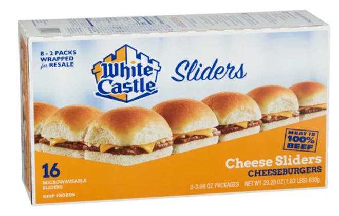 Whitecastle Cheeseburger Sliders are a great Super Bowl appetizer from Walmart.