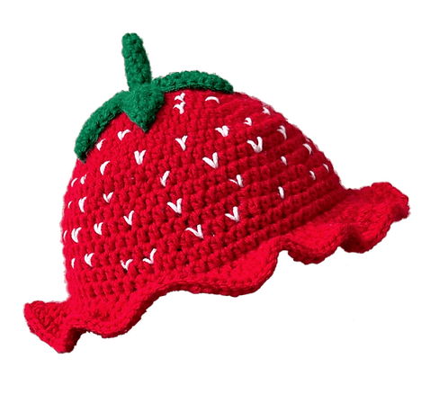 Strawberry Crochet Bucket Hat