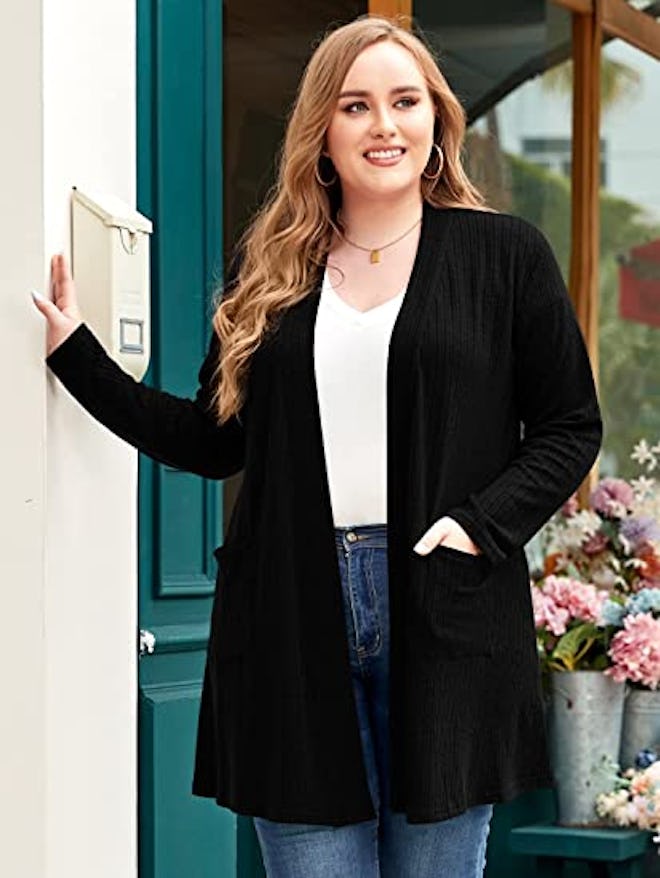 LARACE Open Front Knit Cardigan