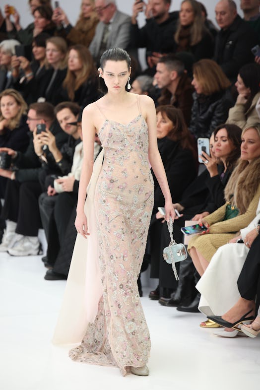 A model walks the runway during the Fendi Couture Haute Couture Spring Summer 2023 show as part of P...