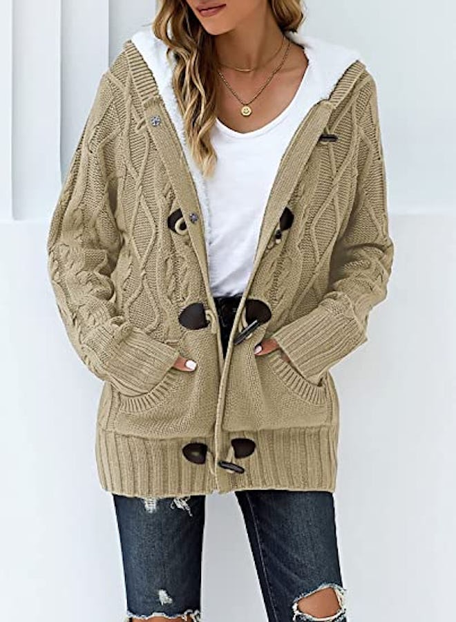 Sidefeel Hooded Knit Cardigans 