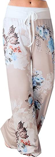 iChunhua Stretch Drawstring Wide Leg Lounge Pants