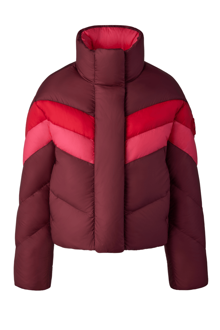 Canada Goose x Reformation reversible red puffer