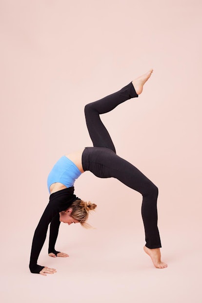 Wheel pose is one of the more advanced yoga poses.