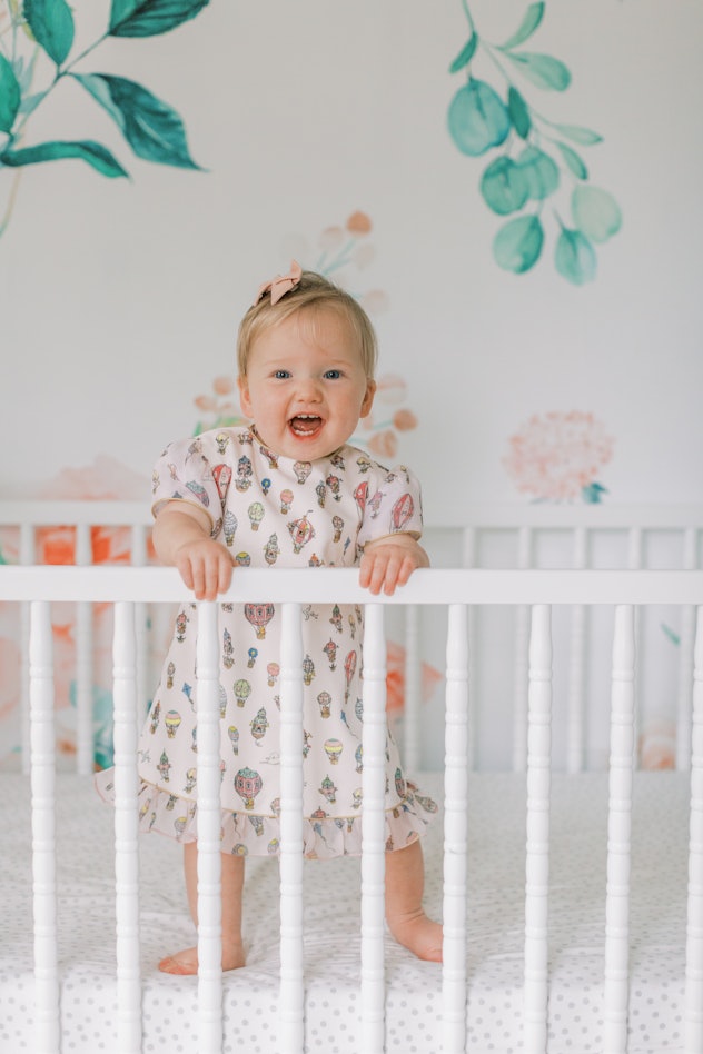 baby girl in crib in article about Z names for girls