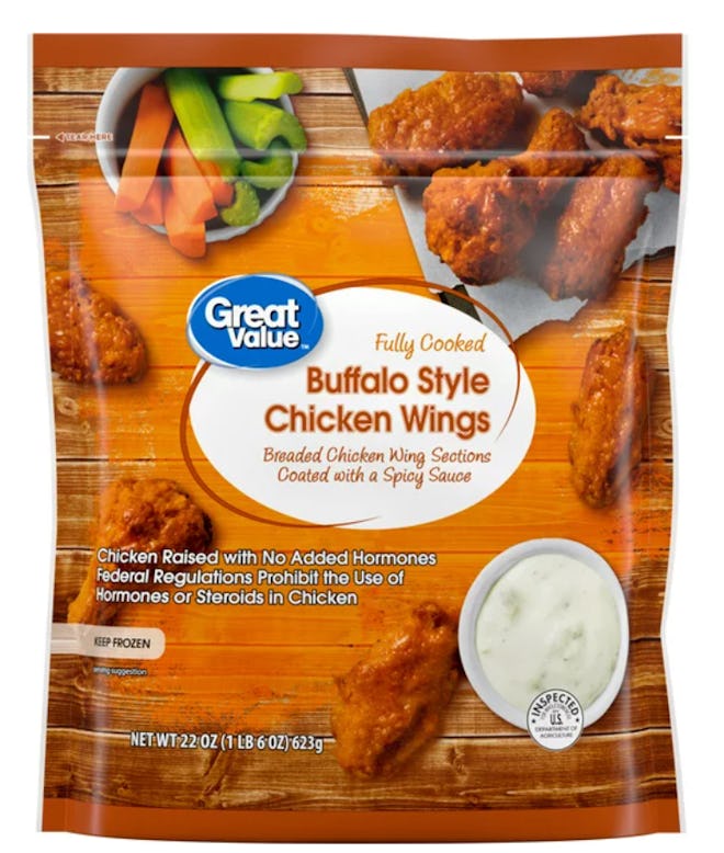 Great Value Buffalo Style Chicken Wings for your Super Bowl party appetizer from Walart.