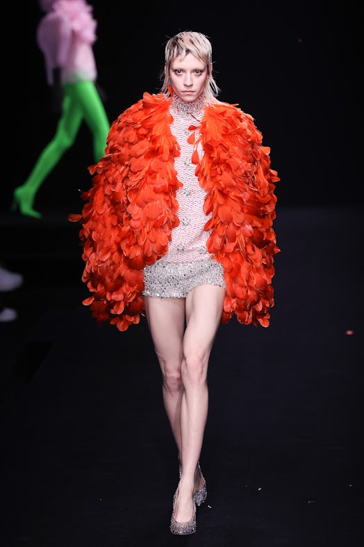 A model walks the runway during the Valentino Haute Couture Spring Summer 2023 show as part of Paris...