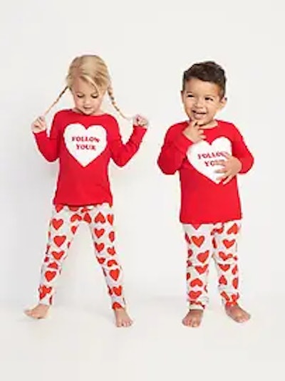 Unisex Matching Valentine's Day Snug-Fit Pajama Set for Toddler