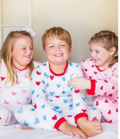 kids in matching pajamas 