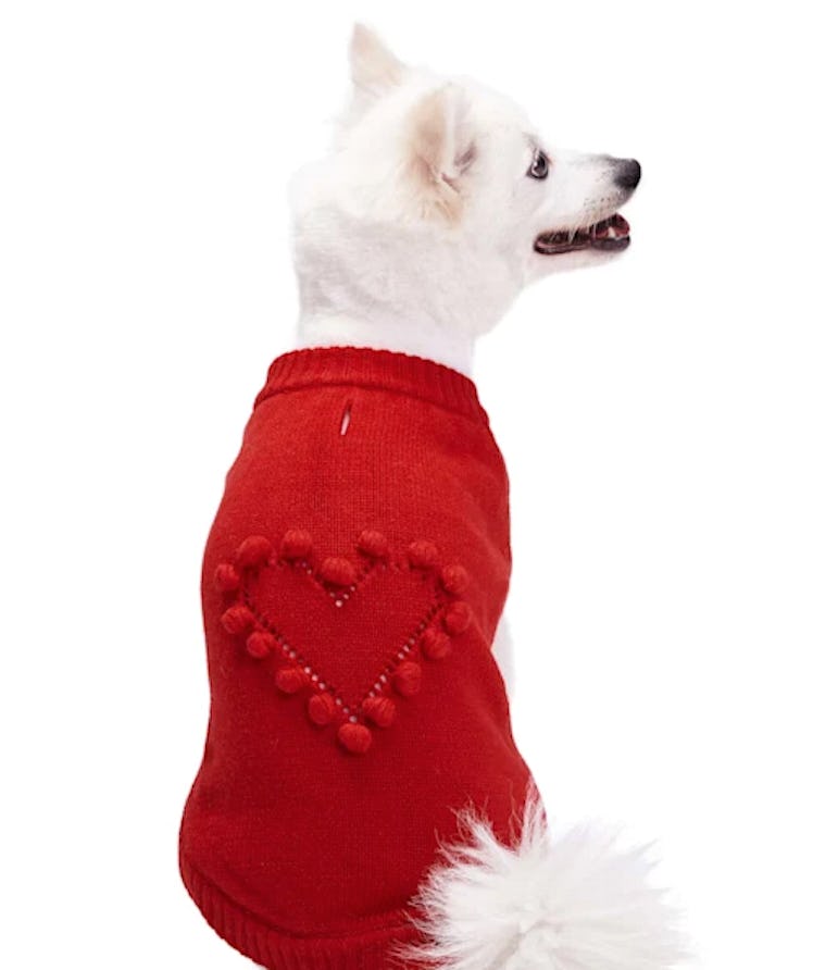 Blueberry Pet Red Heart For Love of Pets Dog Sweater