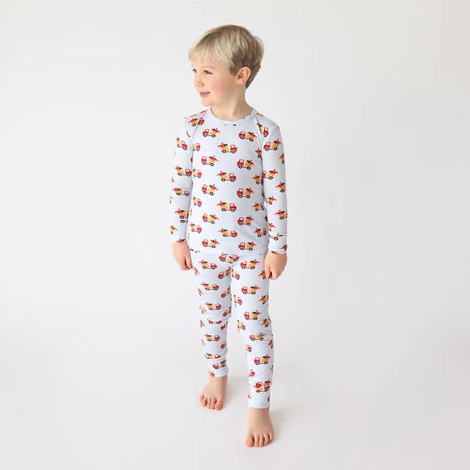 kid in valentine day pajamas 
