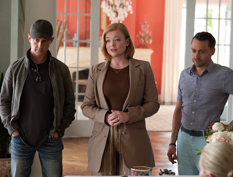 Jeremy Strong, Sarah Snook and Kieran Culkin in Succession season 4