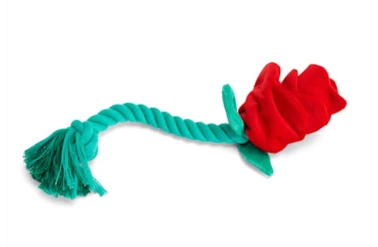 YOULY Rose Valentine Rope Dog Toy, Large