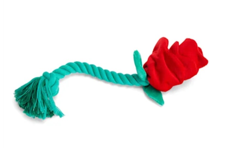 YOULY Rose Valentine Rope Dog Toy, Large