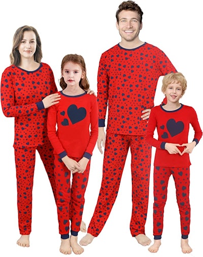 Family Matching Pajamas Set Full of Hearts