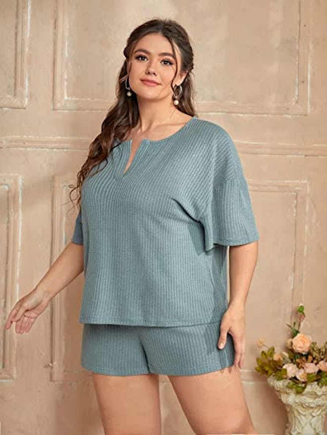 SOLY HUX Waffle Knit Pajama Set