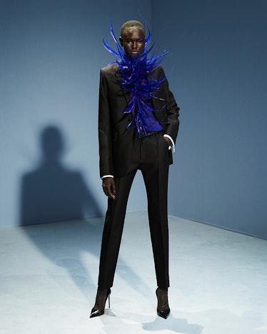 a look from haider ackermann for jean paul gaultier couture spring 2023