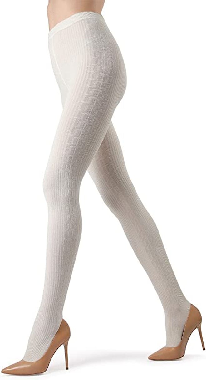 MeMoi Portland Side Cable Knit Sweater Tights