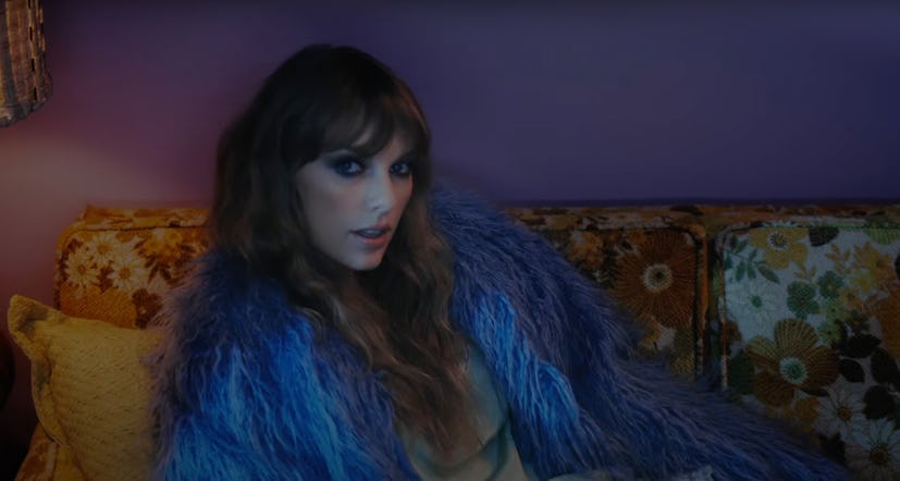 Taylor Swift wearing corduroy pants in 'Lavender Haze' music video