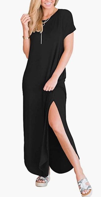 ANRABESS Beach Maxi Dress with Pockets