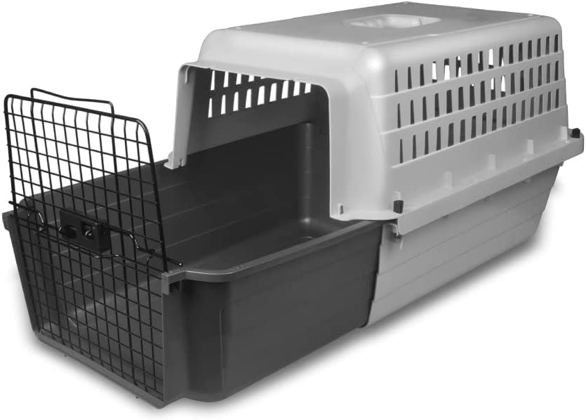 This large cat carrier for nervous cats has a sliding basket for easy loading.