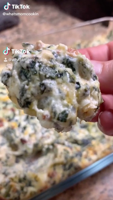Easy Spinach Dip is a yummy Super Bowl snack recipe idea from TikTok.