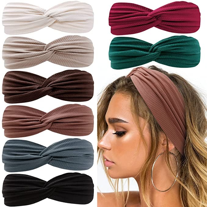 Huachi Wide Headbands (8-Pack)