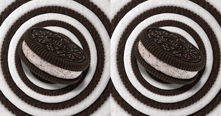 Oreo's new Oreo flavored double-stuffed Oreo sandwich cookie