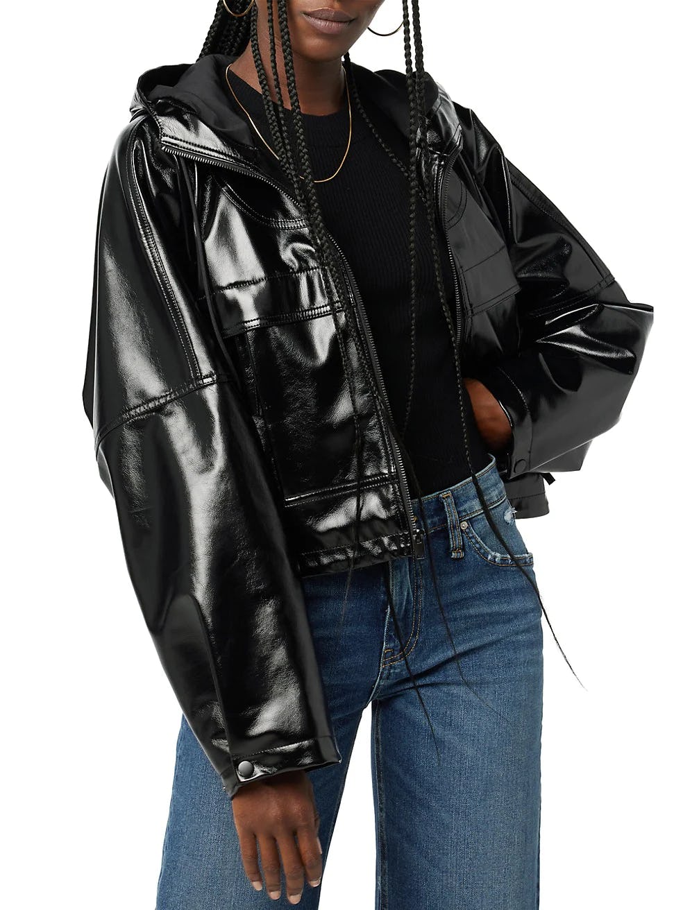 Hudson Jeans Sport Zip Patent Jacket