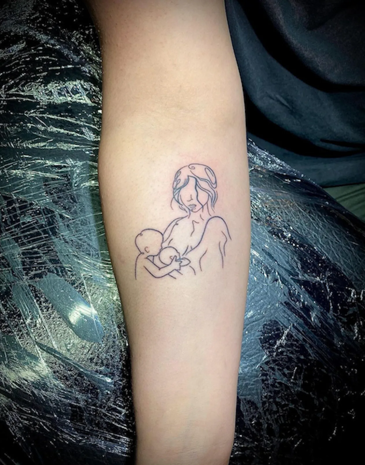 Abstract Breastfeeding Tattoo