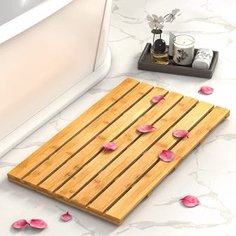 Domax Wooden Bamboo Bath Shower Mat