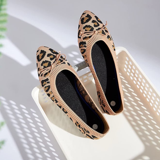 Shupua Knit Pointed Toe Ballet Flats